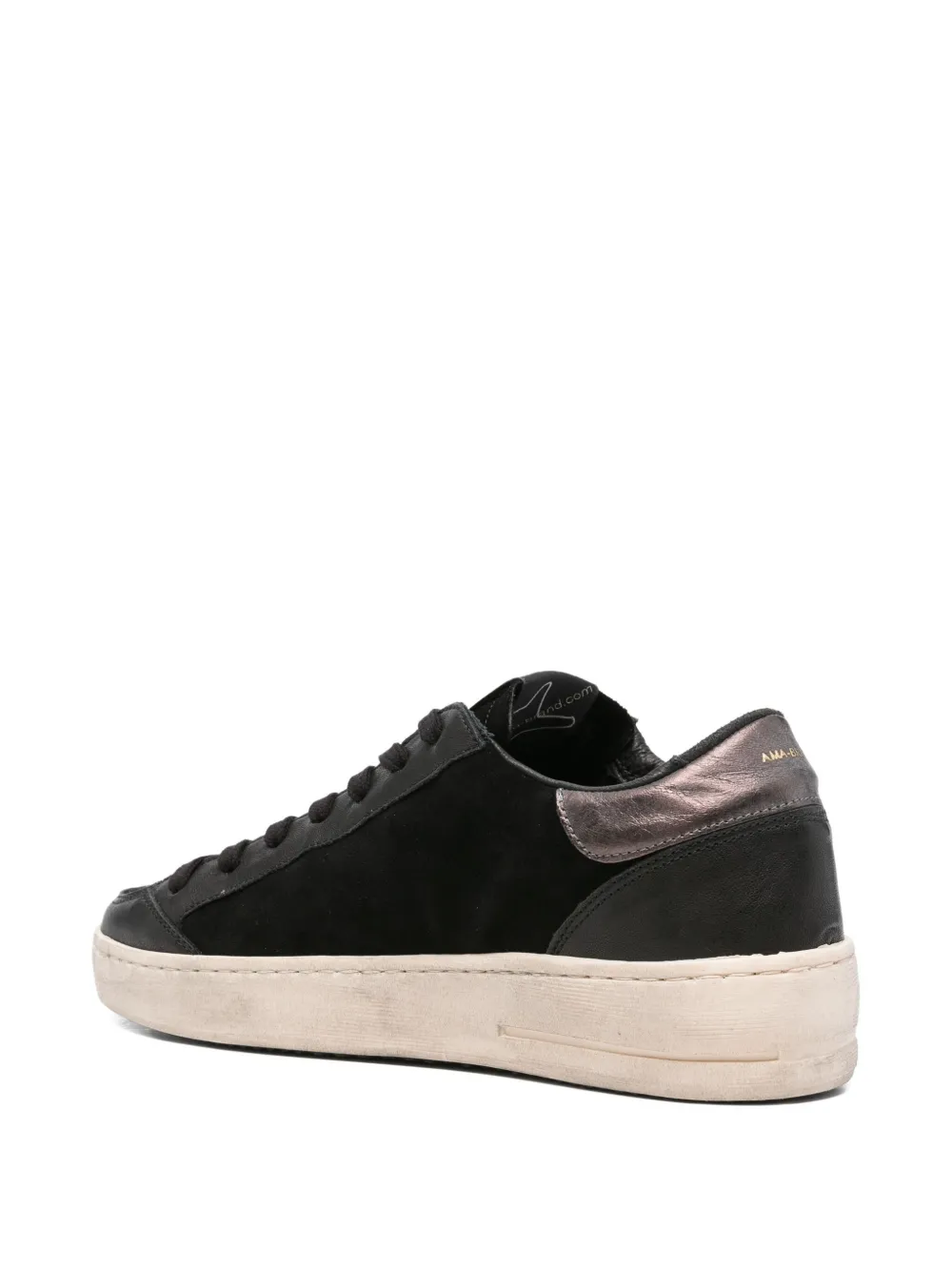 Ama Brand Leren sneakers met sterdetail Zwart