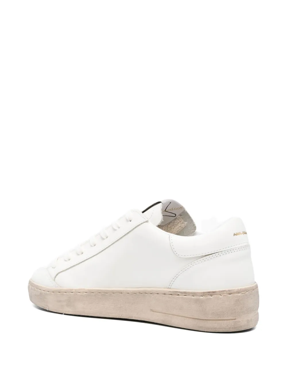 Ama Brand Leren sneakers met sterdetail Wit