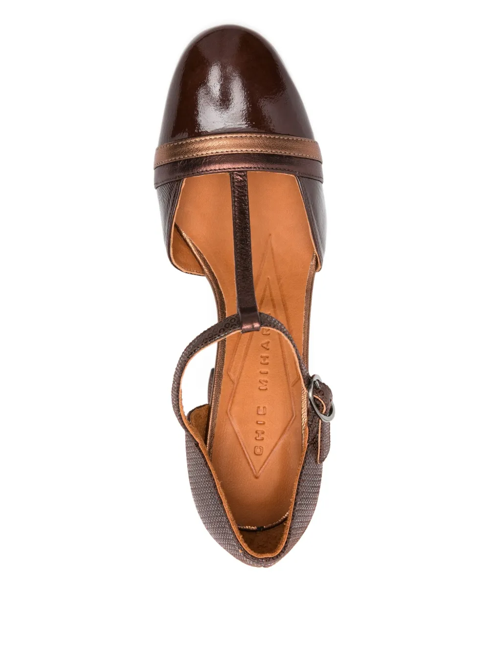 Chie Mihara 65mm Miver Sequin-embellished T-bar Pumps In Brown