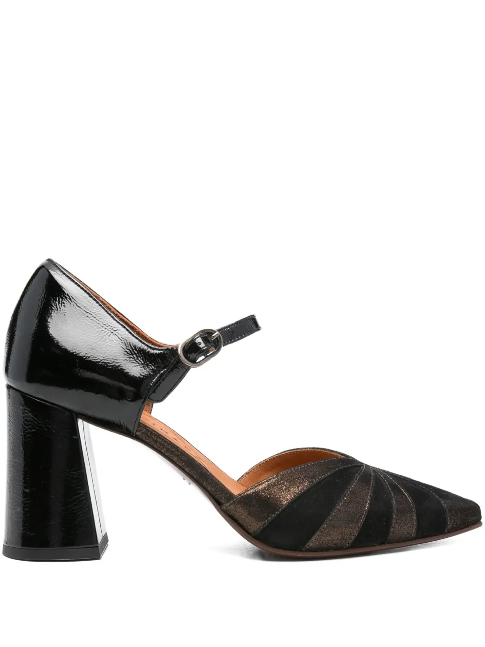 Chie Mihara 80mm leather ankle-strap pumps Black