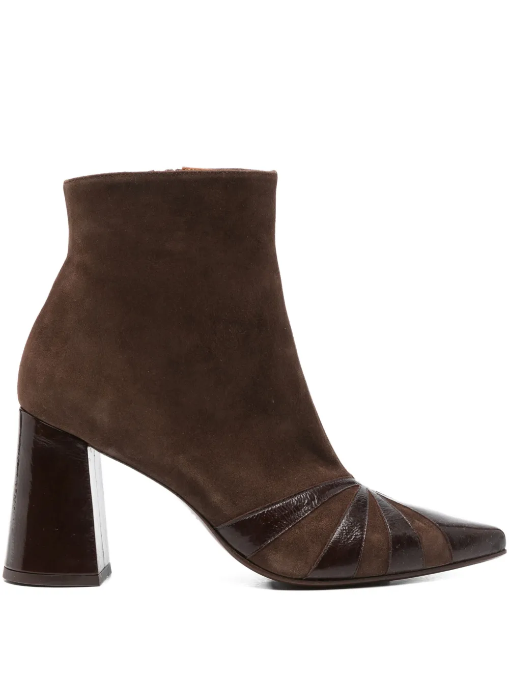 Chie Mihara 75mm Ludrik suede-leather ankle boots Brown