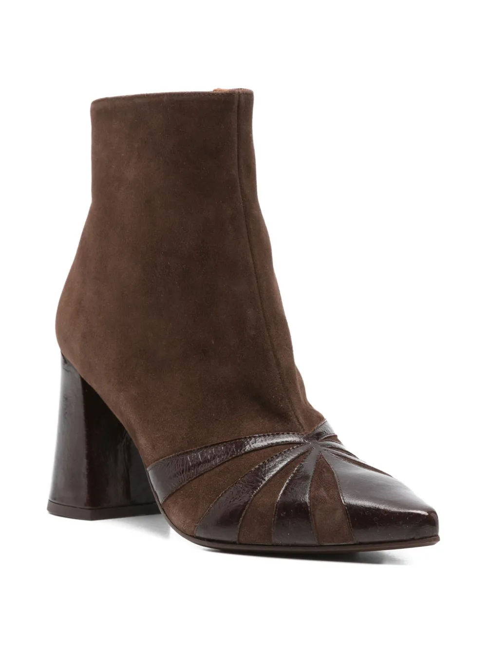 Chie Mihara 75mm Ludrik suede-leather ankle boots Brown