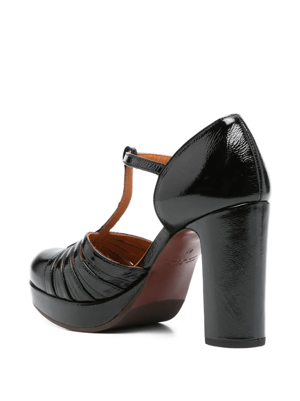 Chie Mihara 85mm T-bar platform pumps Black