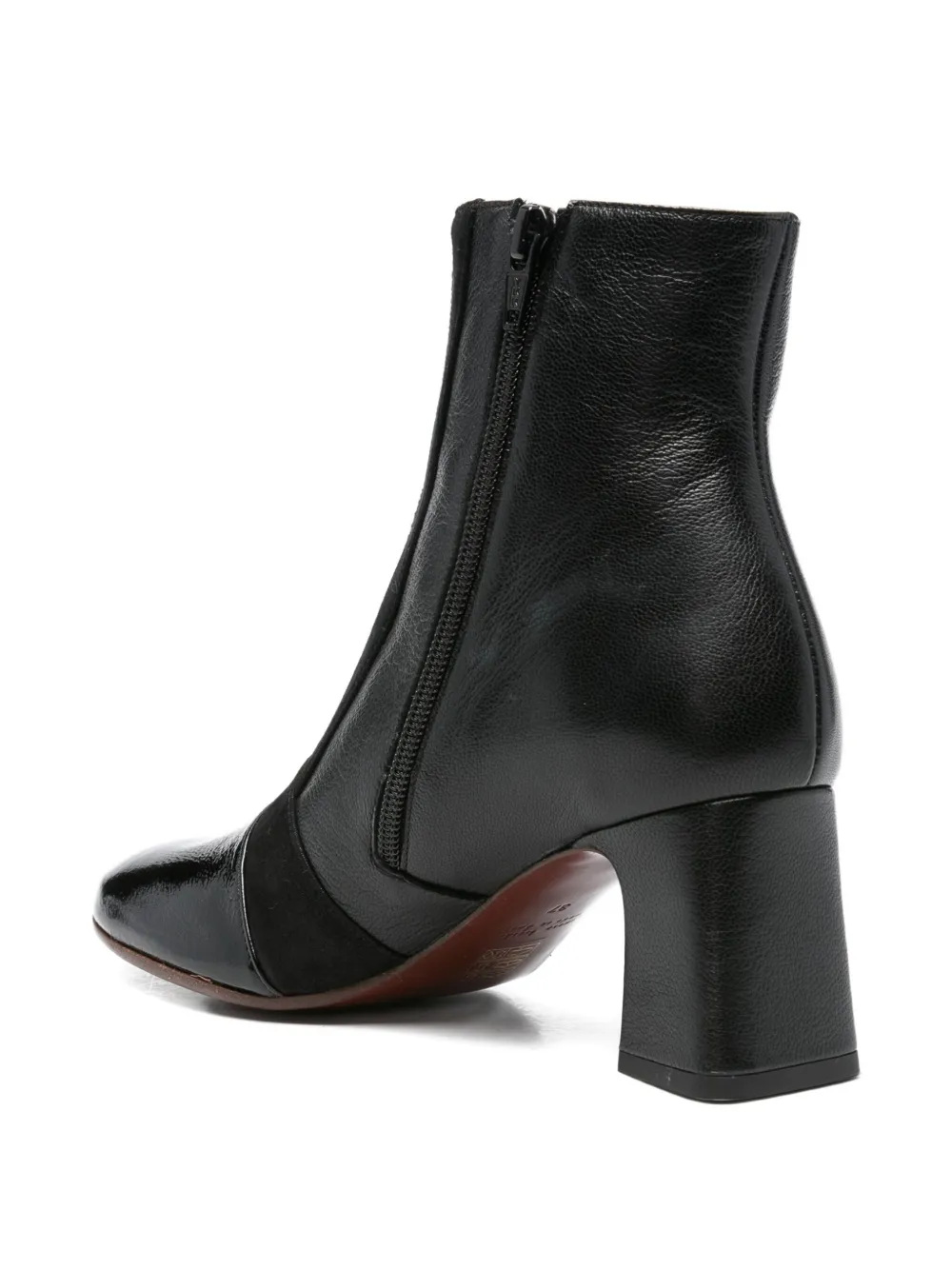 Chie Mihara 55mm Fitas Patent-leather Block-heel Boots In Black