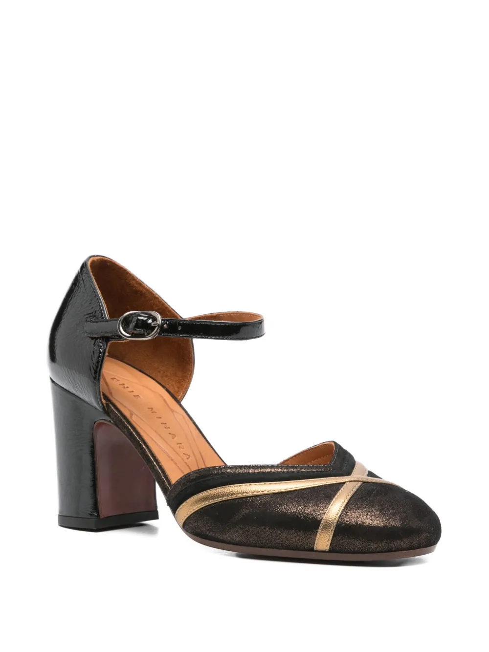 Chie Mihara 65mm Merman leather ankle-strap pumps Black
