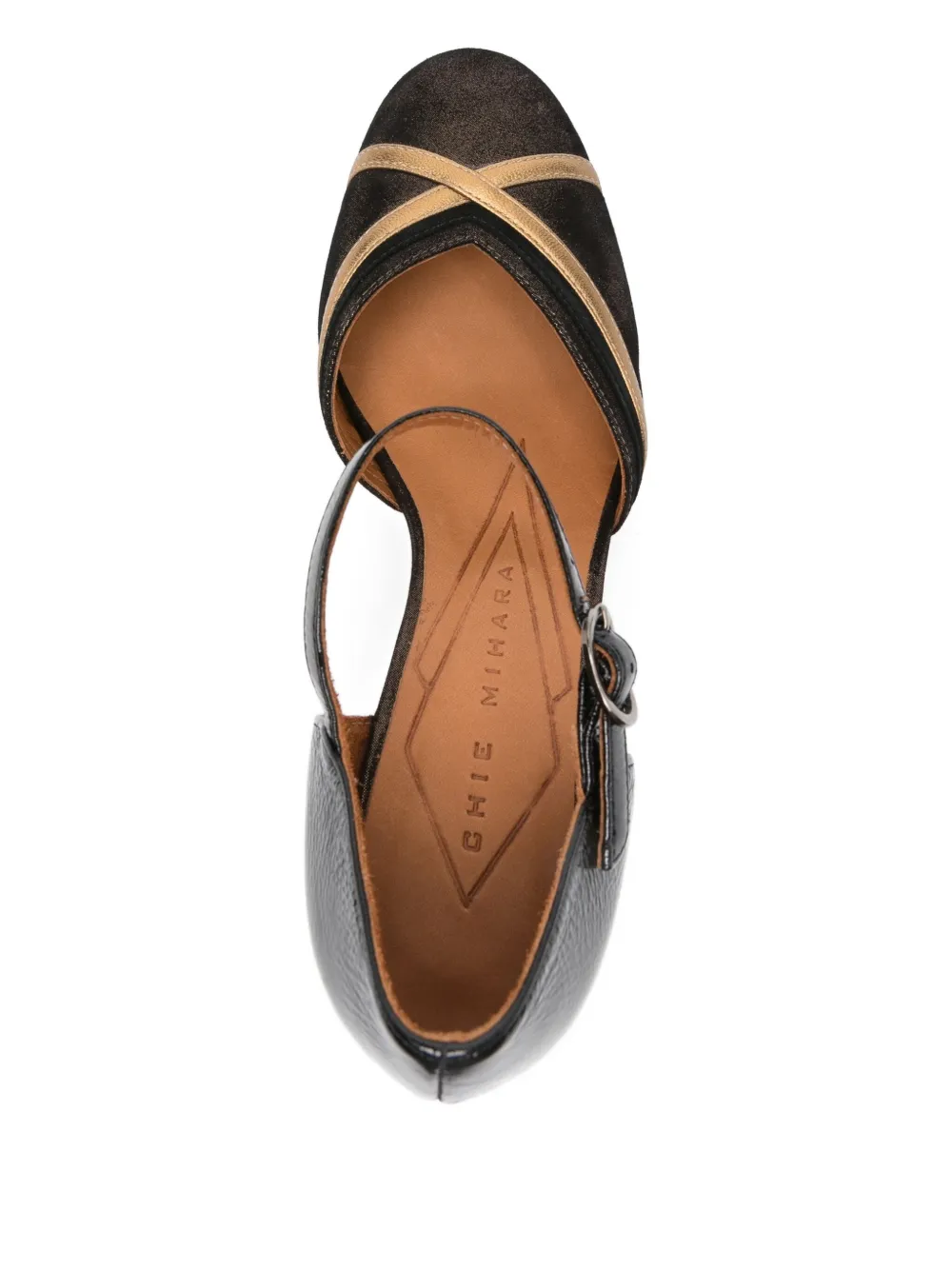 Chie Mihara 65mm Merman leather ankle-strap pumps Black