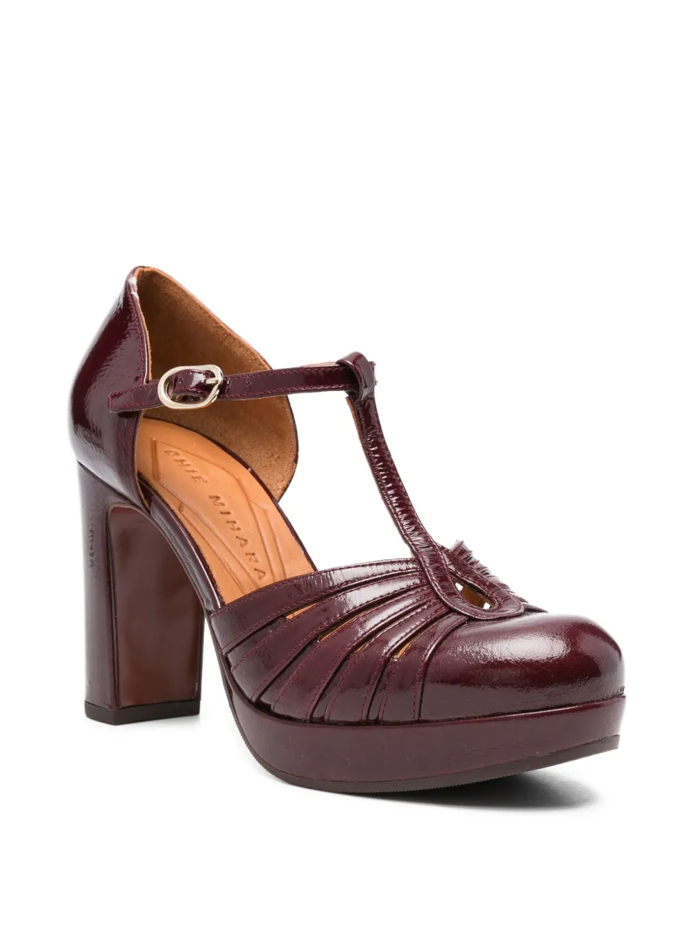 Chie Mihara 85mm Yaisu patent-leather T-bar pumps | Heeled Pumps | Image 2