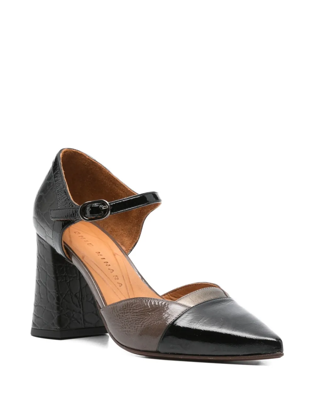 Chie Mihara 75mm Luer crocodile-effect block-heel pumps | Heeled Pumps | Image 2