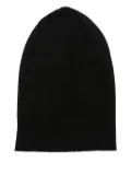 Rick Owens ribbed wool beanie - Black