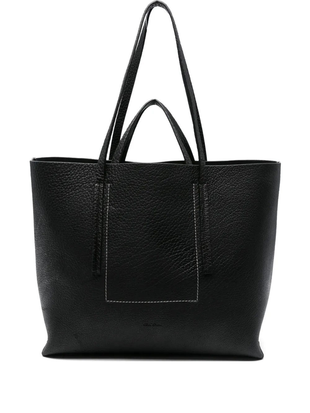 Rick Owens double-handle tote bag Zwart