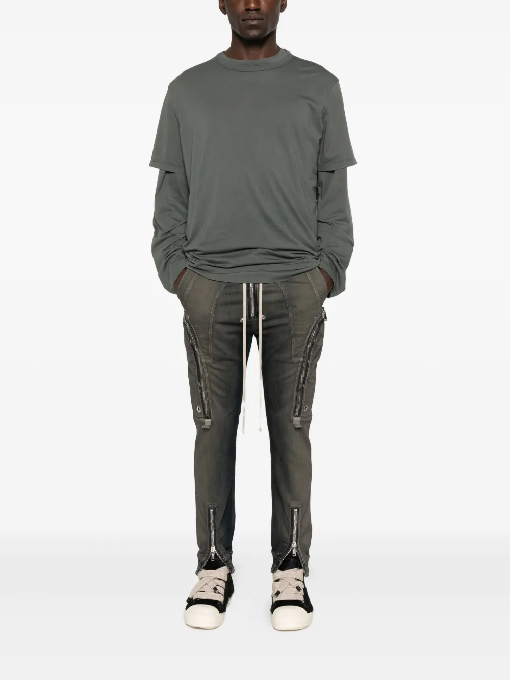 Rick Owens zip-detail trousers - Grijs