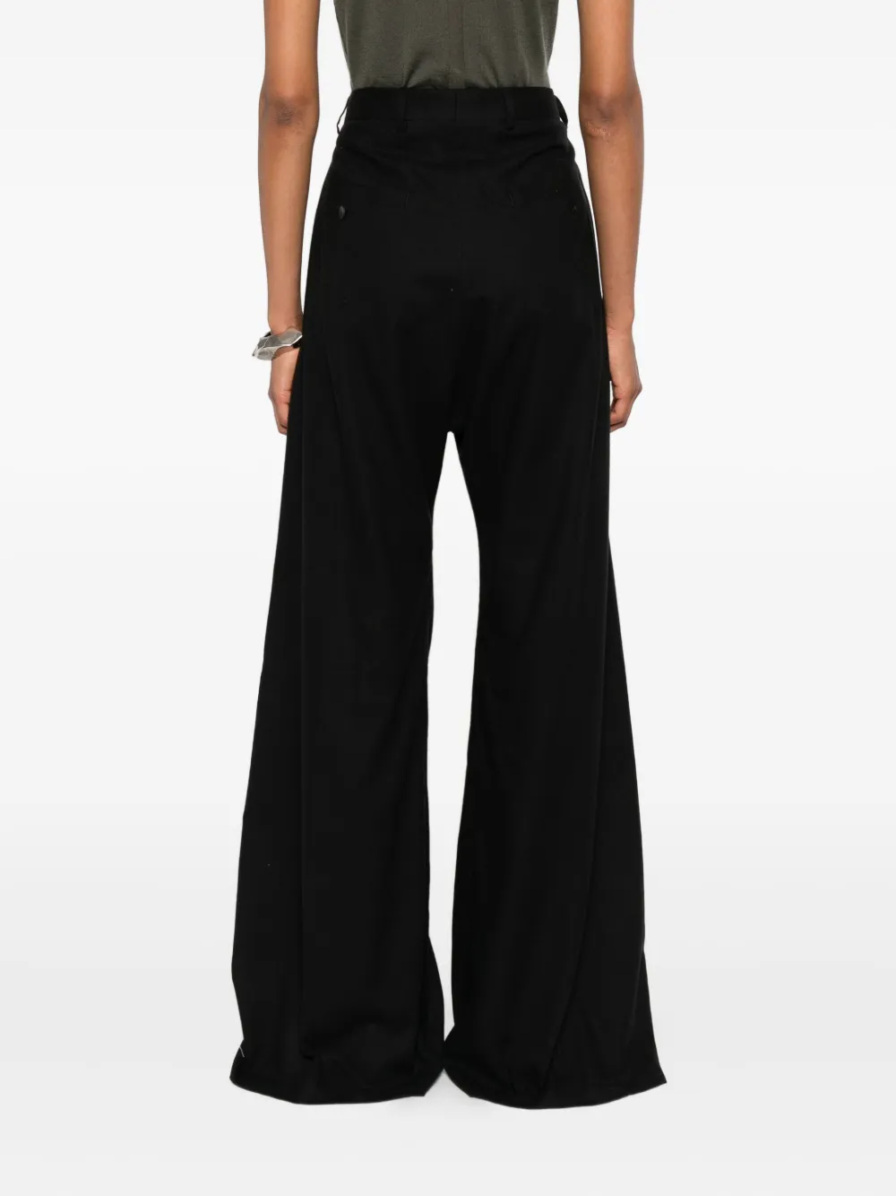 Rick Owens Broek met rits en knoop Zwart