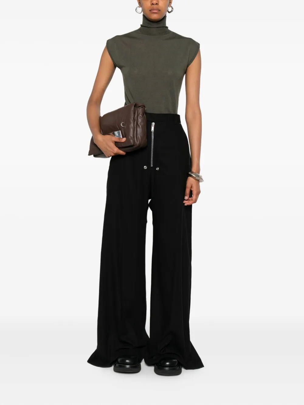 Rick Owens zip-fly button trousers - Zwart
