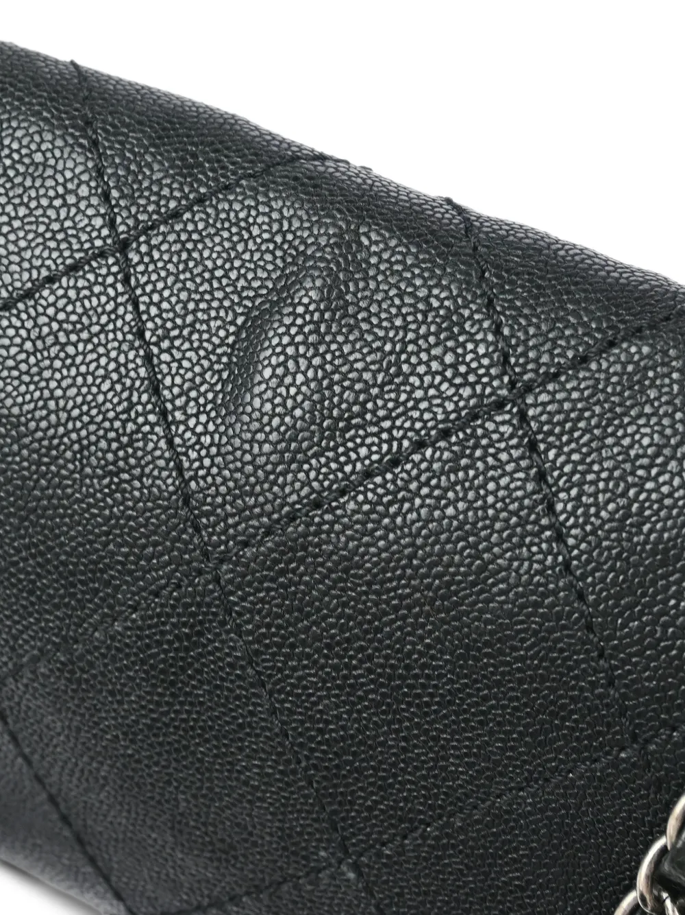 Pre-owned Chanel 2006 Quilted Chain Shoulder Bag In Black