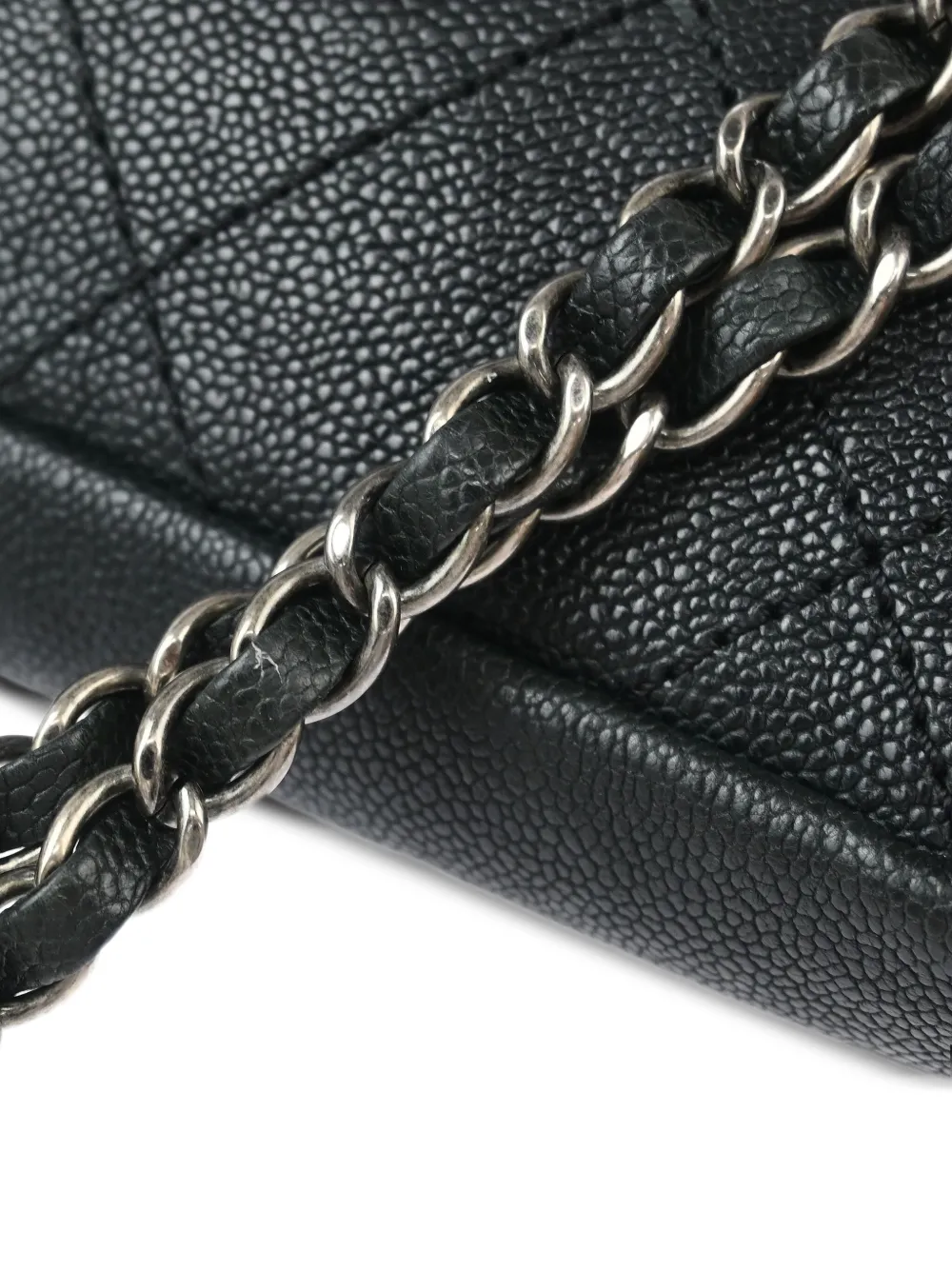 Pre-owned Chanel 2006 Quilted Chain Shoulder Bag In Black