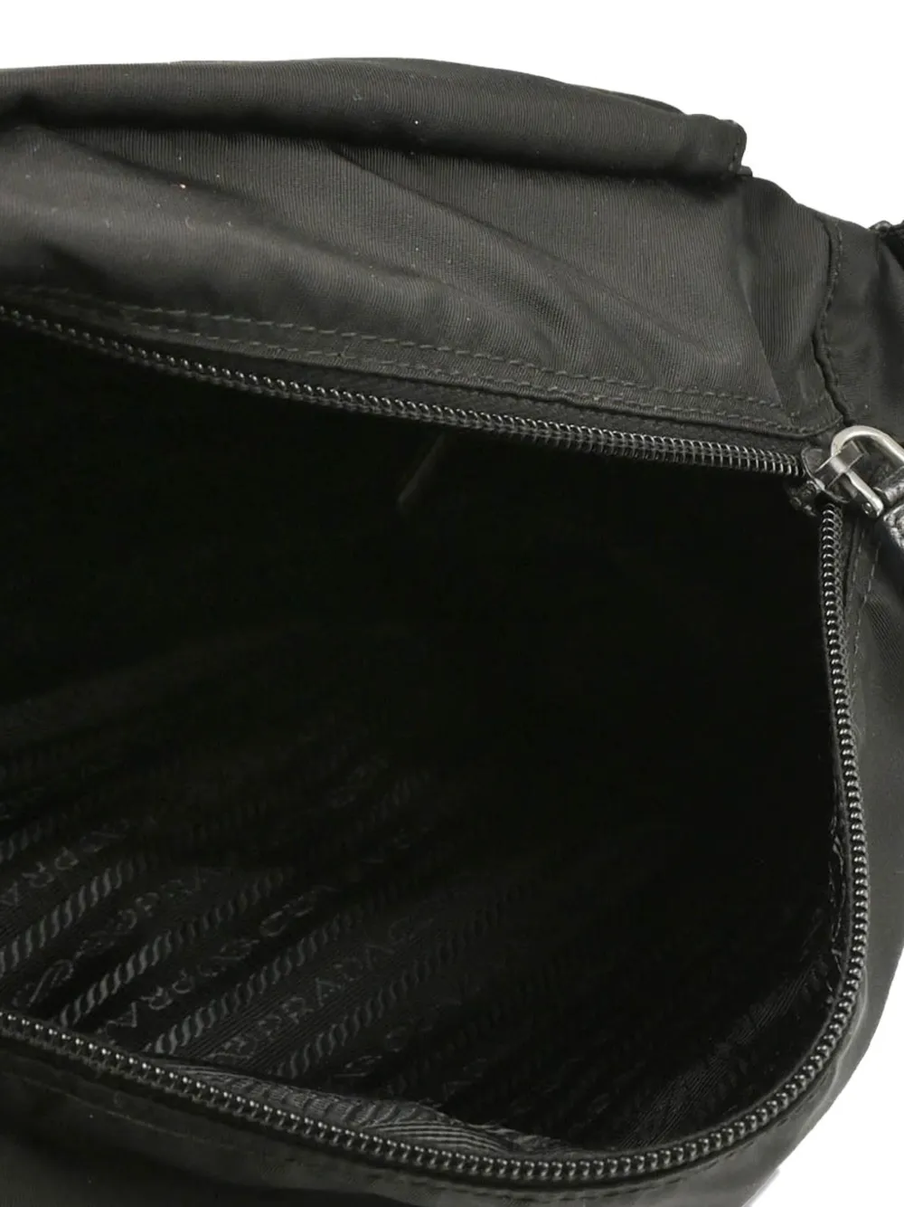 Pre-owned Prada 1990-2000s Triangle-logo Shoulder Bag In Black