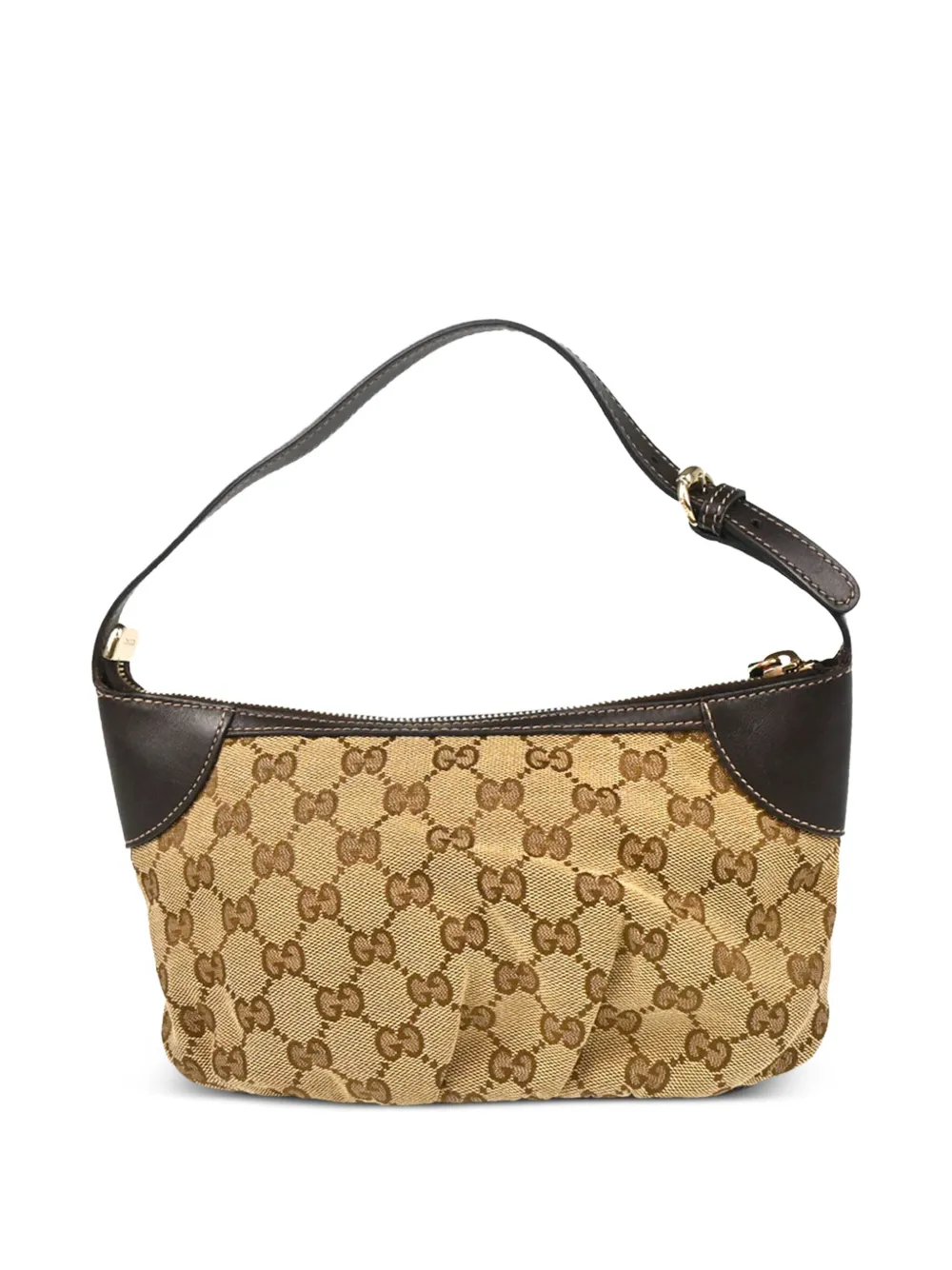 Gucci Pre-Owned 1990-2000s GG-patterned leather-trim shoulder bag | Pre-Owned | Image 2
