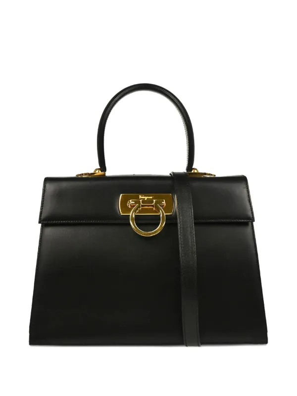 超希少 Ferragamo ガンチーニコレクション ハンドバッグ 2way Ferragamo Pre-Owned 1990-2000s ガンチーニ 2wayハンドバッグ