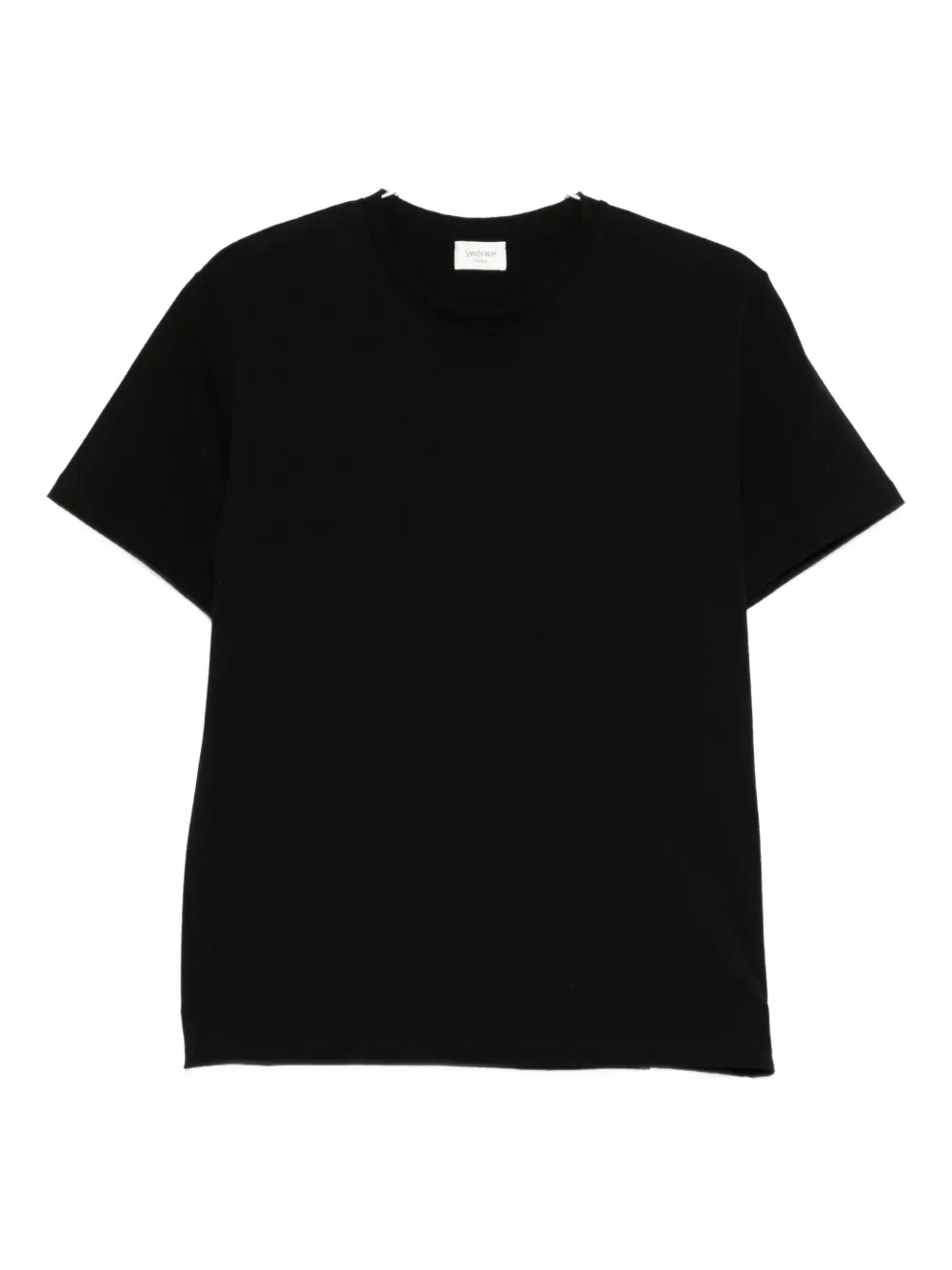 Saint Laurent Regular Fit Crew Neck Short Sleeve T-shirt In Black