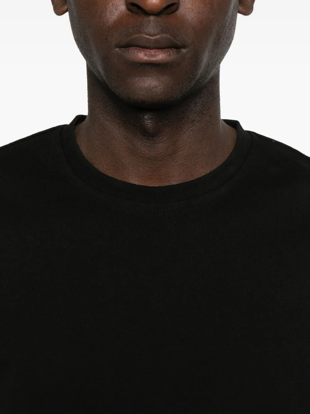Saint Laurent Regular Fit Crew Neck Short Sleeve T-shirt In Black