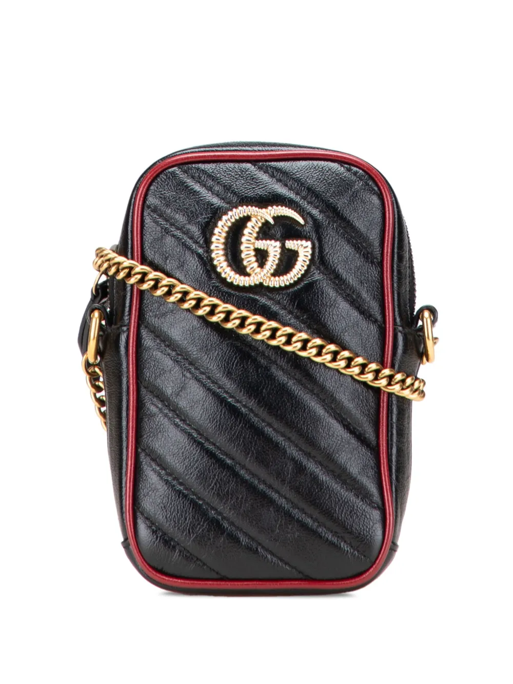 2016-2025 GG Marmont Matelasse Leather Torchon Phone Holder crossbody bag
