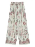 Ermanno Scervino geometric-print ramie trousers - Green