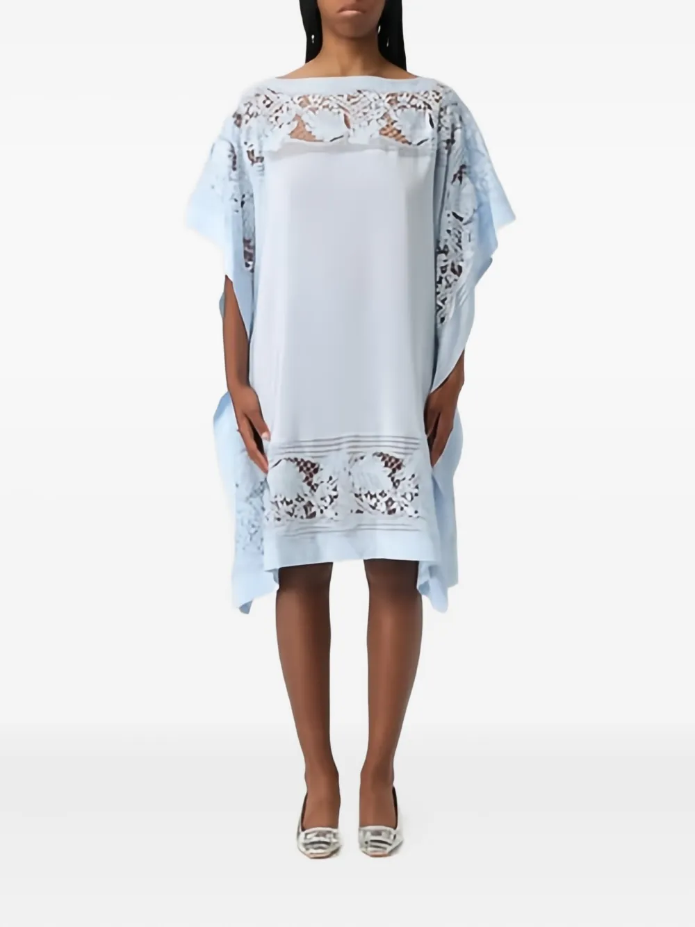 Ermanno Scervino lace-insert midi dress | Blue | Image 1