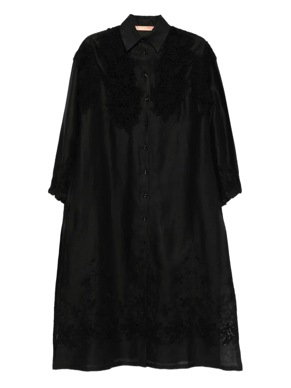 Ermanno Scervino Blouse met geborduurde kraag Zwart