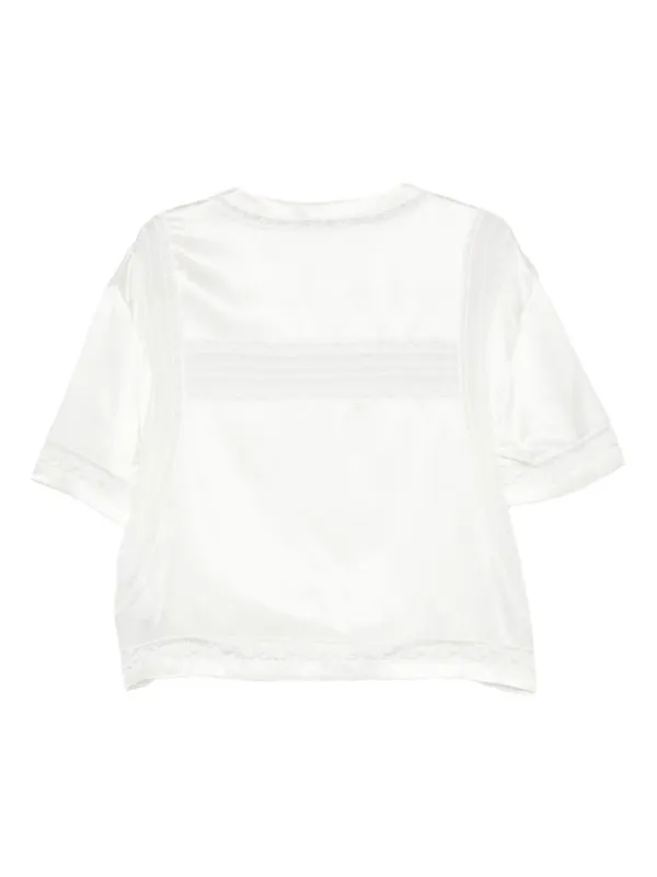 Ermanno Scervino レーストリム シルクトップ | ホワイト | FARFETCH JP