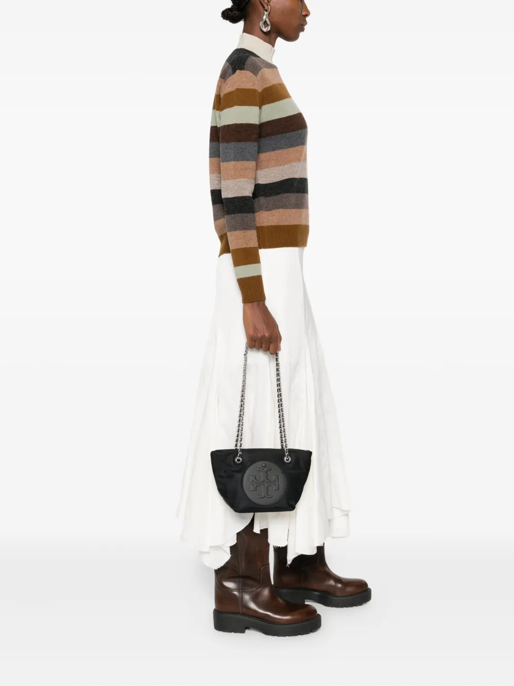 Tory Burch Ella chain-strap shoulder bag - Zwart
