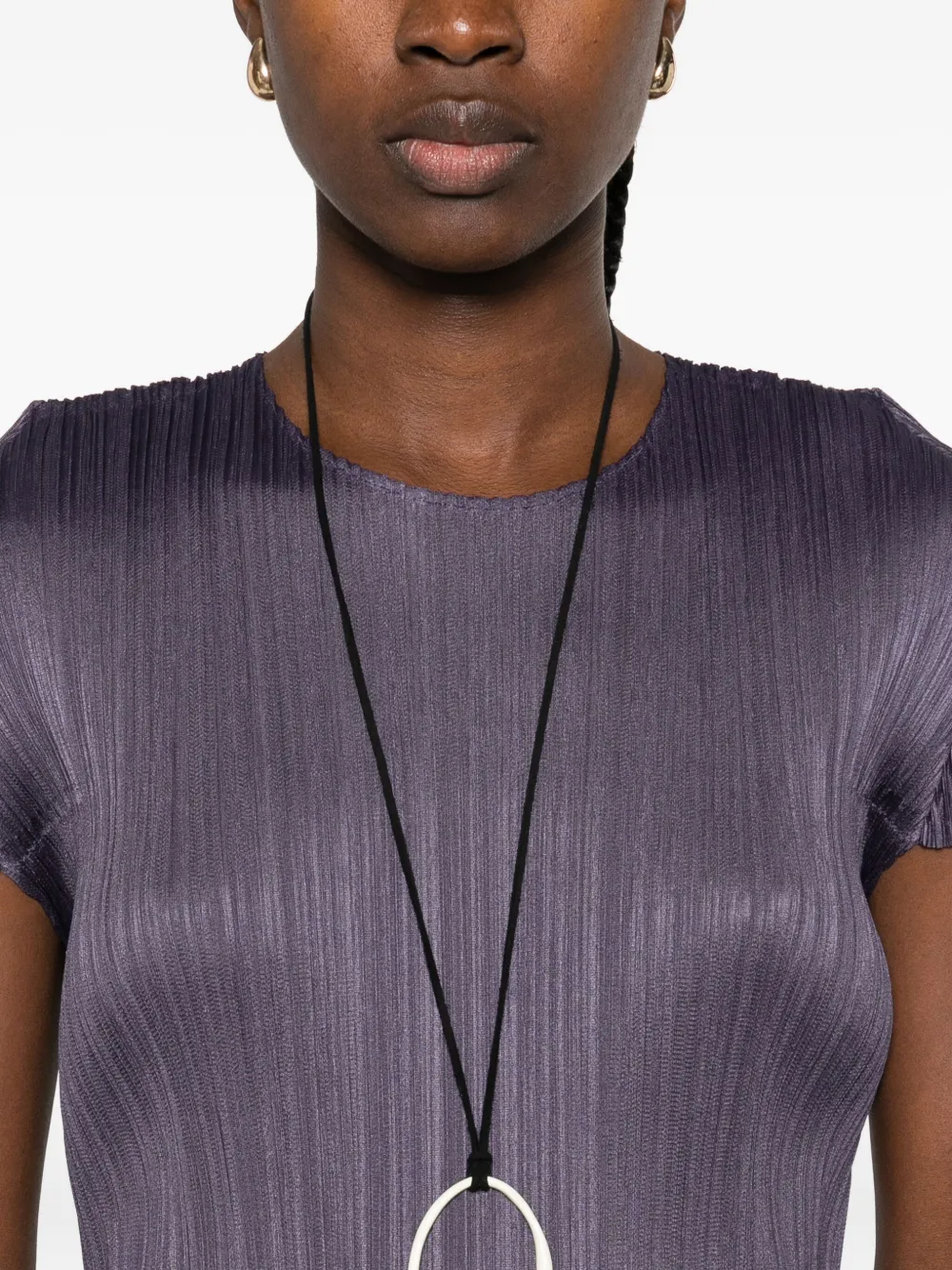 Pleats Please Issey Miyake Geplooide top Blauw
