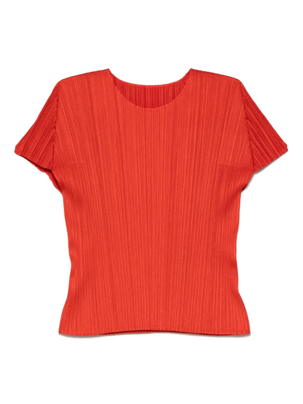 Pleats Please Issey Miyake Geplooide top Rood