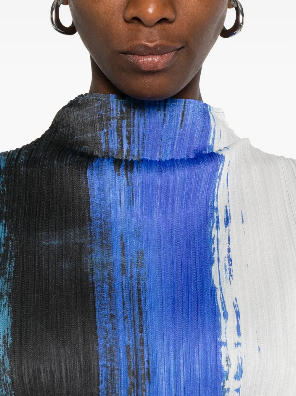 Pleats Please Issey Miyake Geplooide top met geverfd effect Blauw