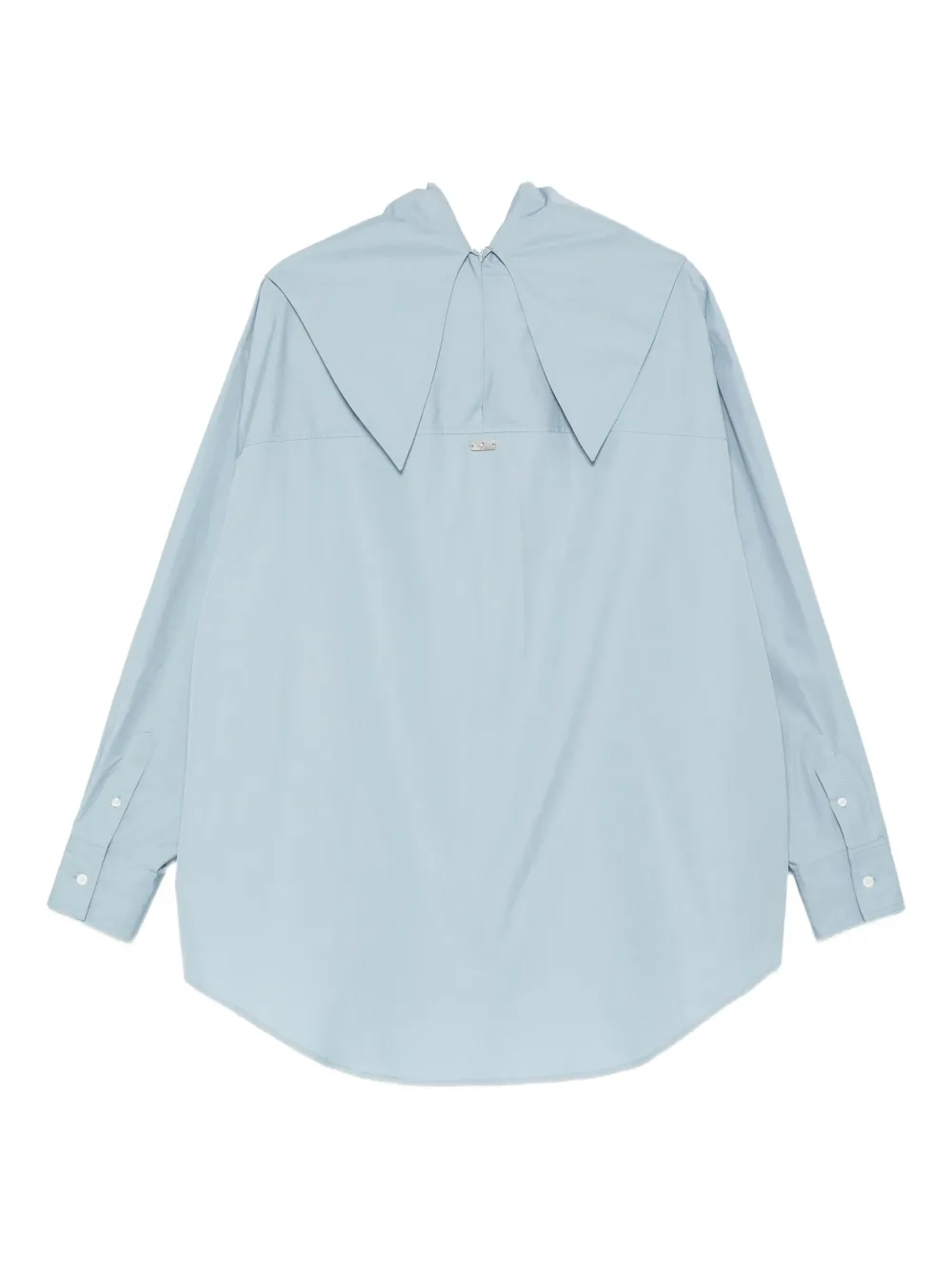 AMI Paris Blouse met ruchekraag Blauw