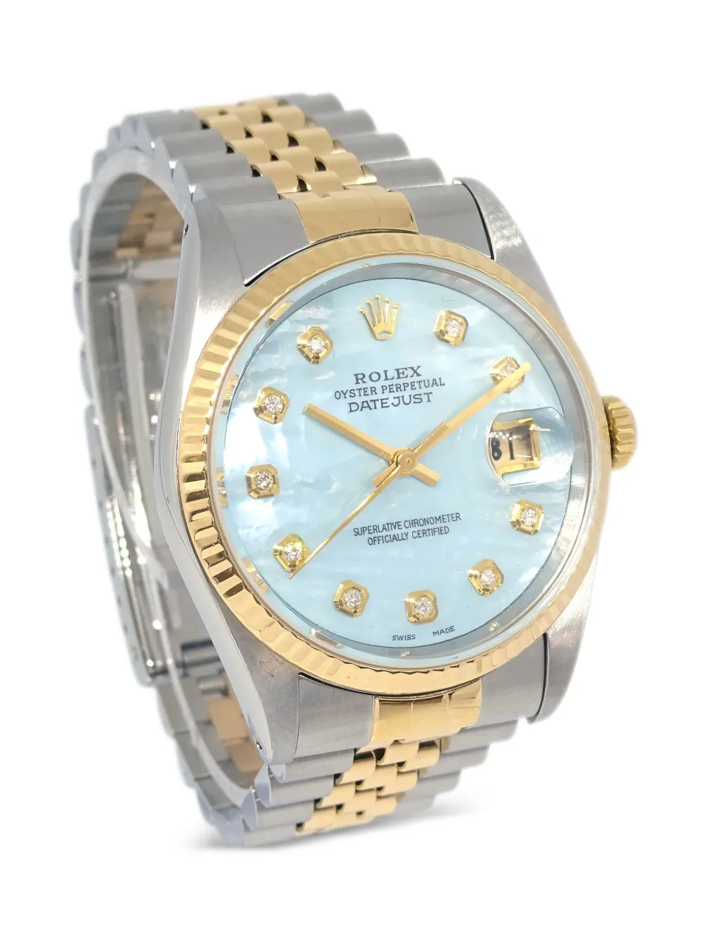 正規品　ROLEX デイトジャスト Rolex 1988 デイトジャスト 34mm | ブルー | FARFETCH JP