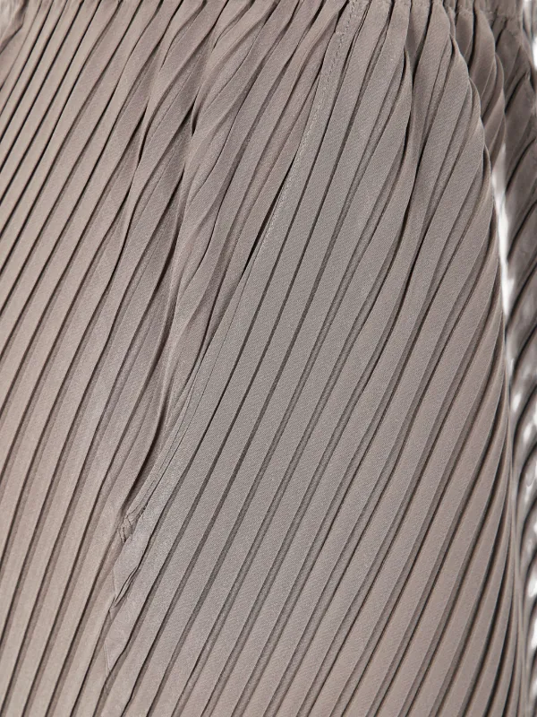 Issey Miyake プリーツ ワイドパンツ | ブラウン | FARFETCH JP