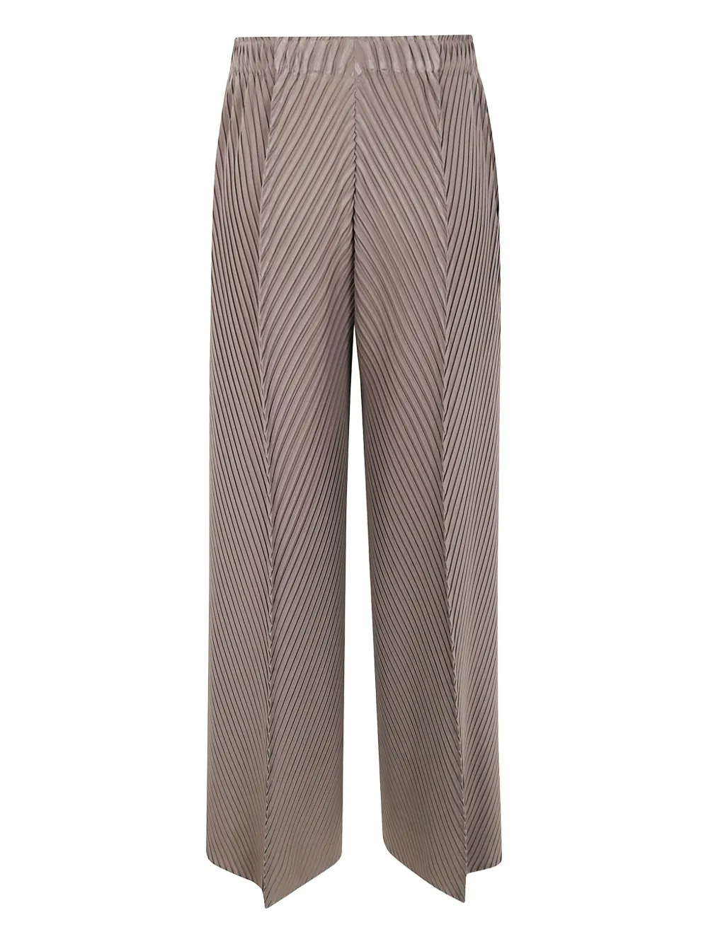 Issey Miyake Plooibroek met wijde pijpen - Bruin