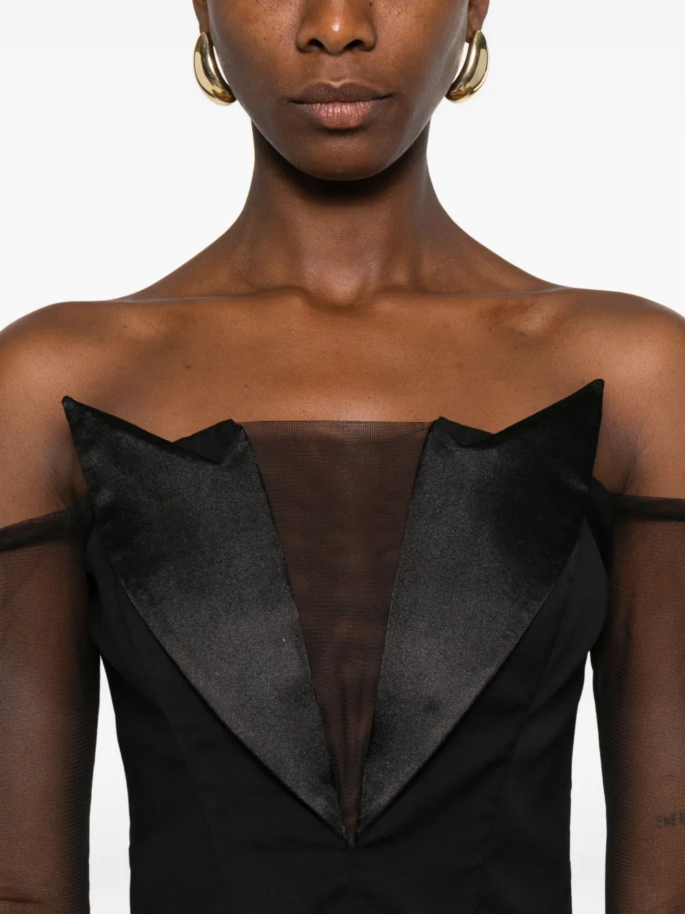 Vestiaire d'un Oiseau Libre Smoking korset top Zwart