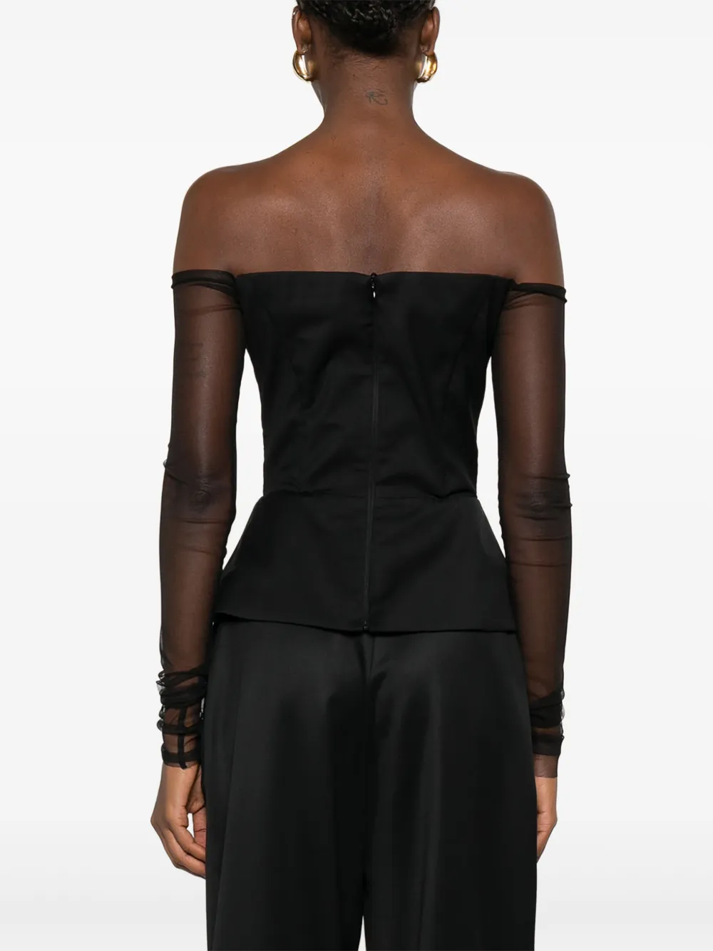 Vestiaire d'un Oiseau Libre Smoking korset top Zwart
