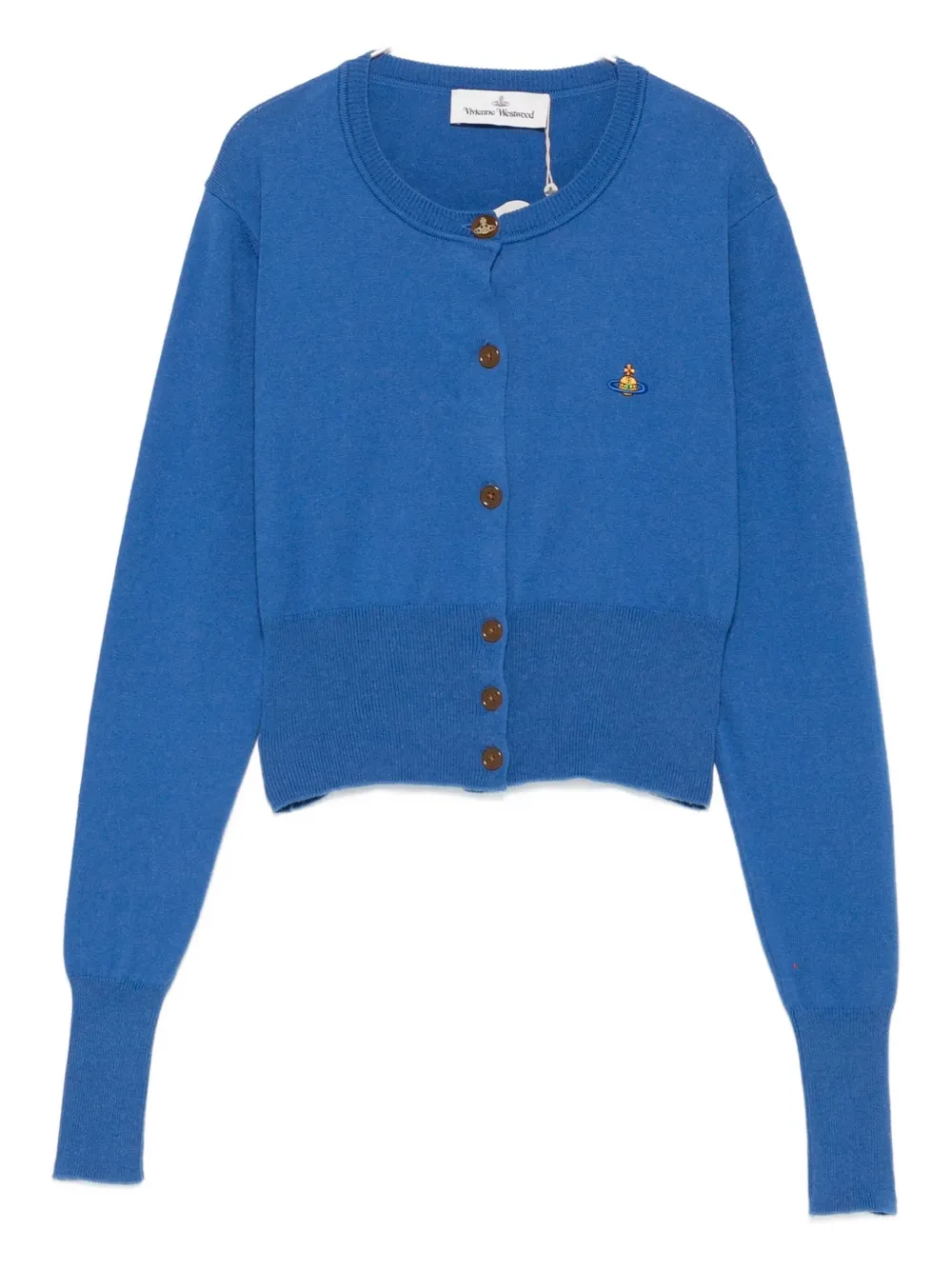 Vivienne Westwood Logo-embellished Cardigan In Blue