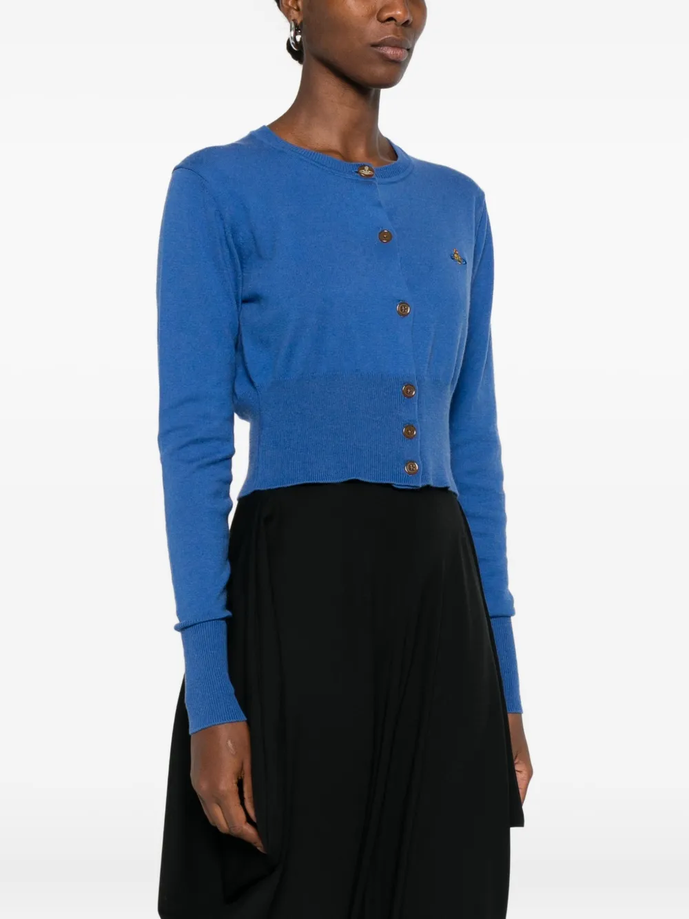 Vivienne Westwood Wollen vest verfraaid met logo's Blauw