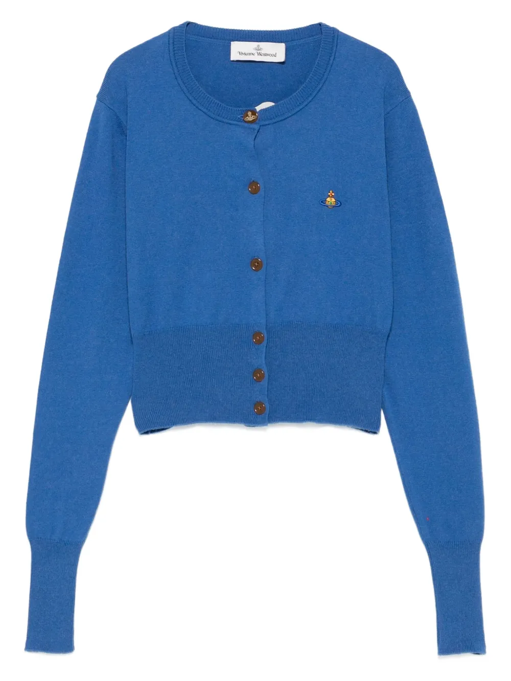 Vivienne Westwood Wollen vest verfraaid met logo's Blauw