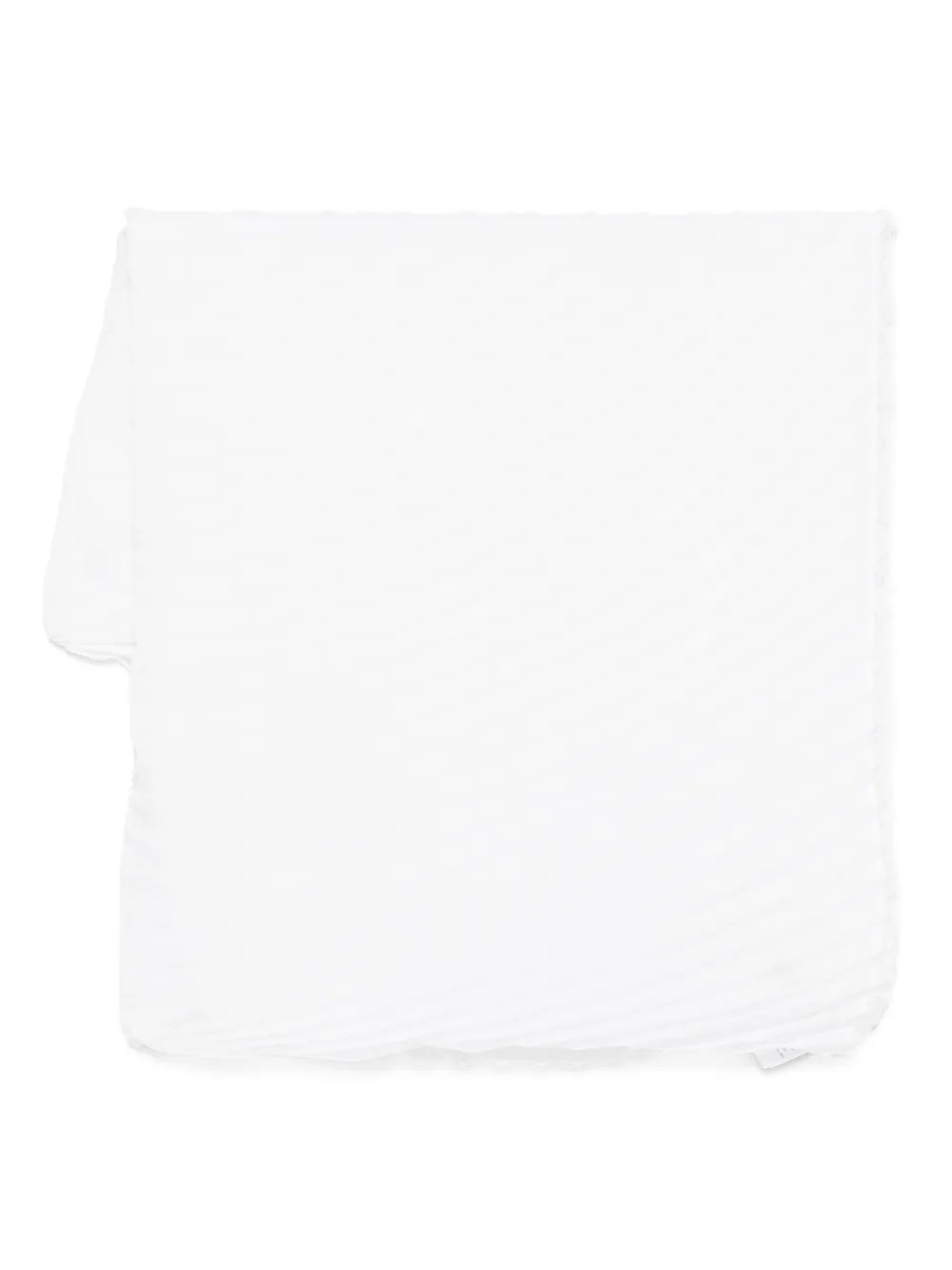 Issey Miyake Pleated-edge Scarf In White