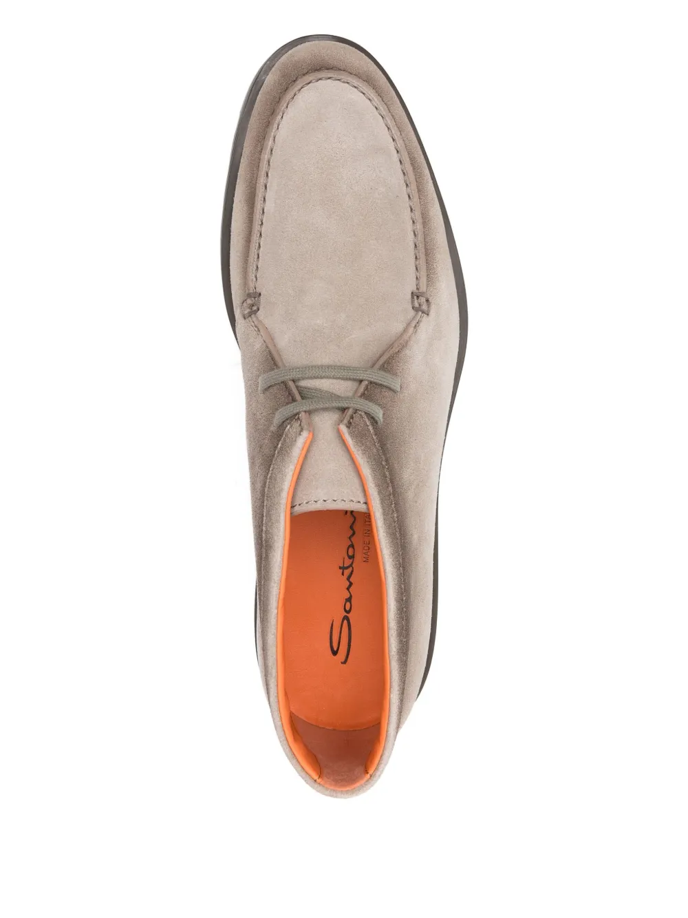 Santoni suede lace-up boots Grey