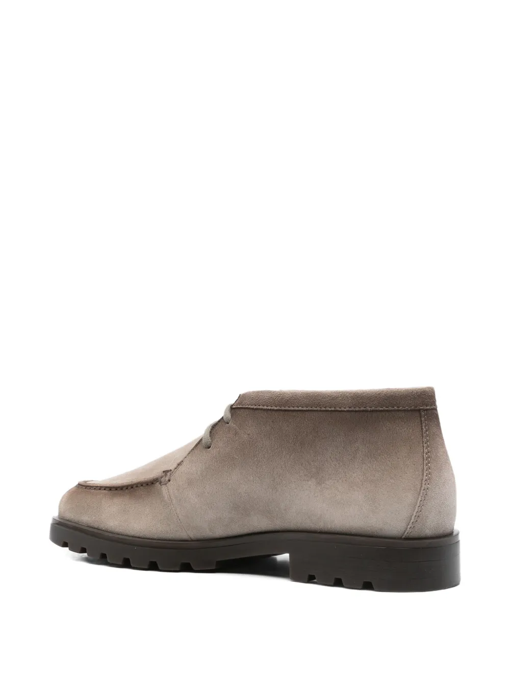 Santoni suede lace-up boots Grey