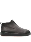 Santoni elastic-panel suede sneakers - Grey