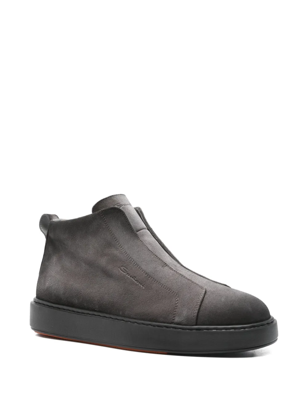 Santoni elastic-panel suede sneakers | Hi-Tops | Image 2