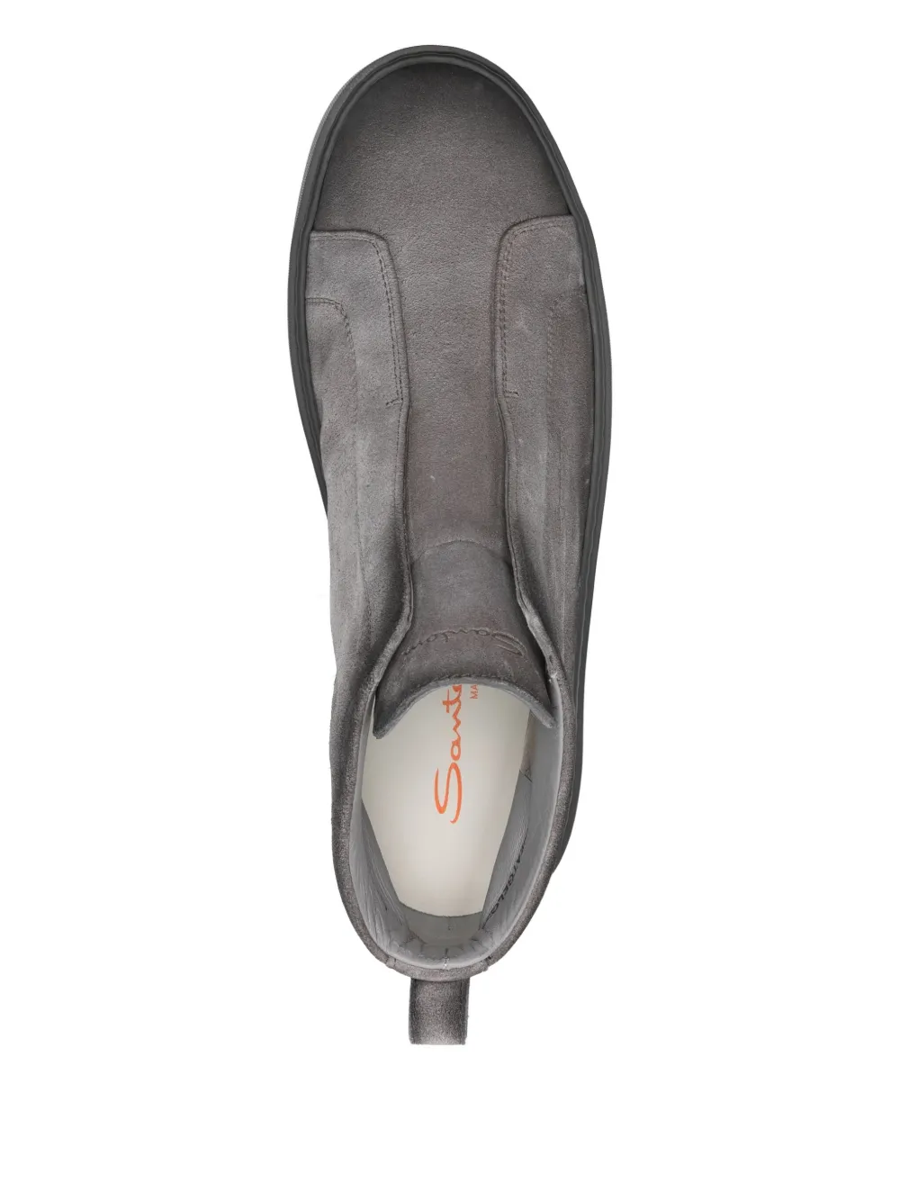 Santoni elastic-panel suede sneakers Grey