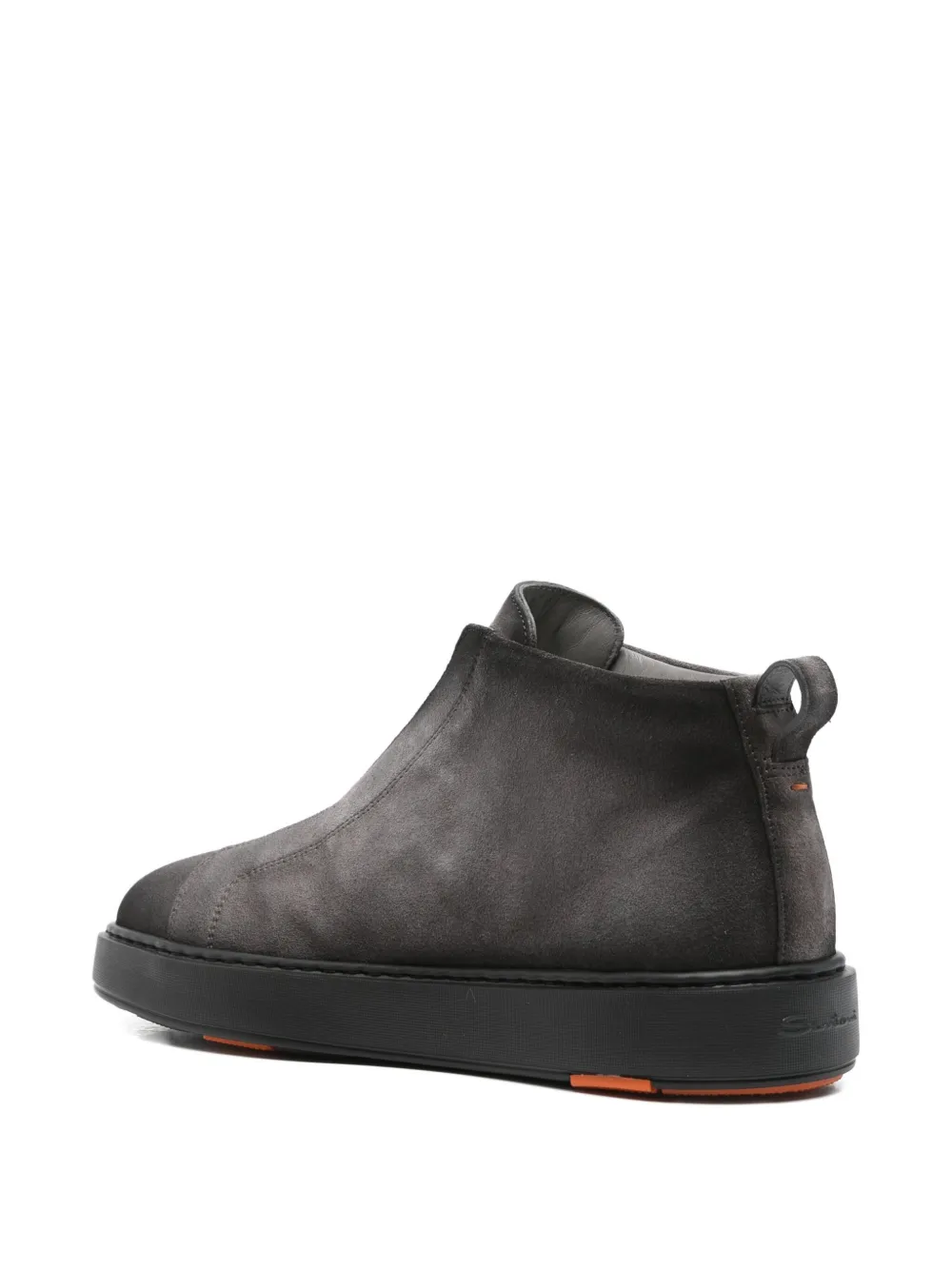 Santoni elastic-panel suede sneakers Grey