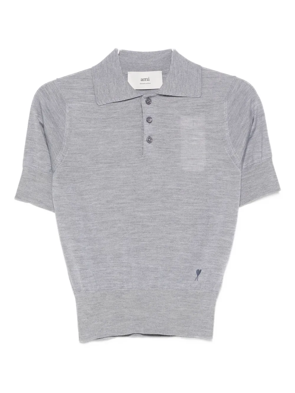 Ami Alexandre Mattiussi Ami Paris Silk Knitwear In Gray